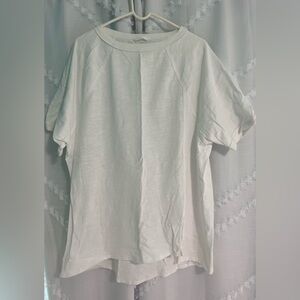 Free People White Oversized Tee